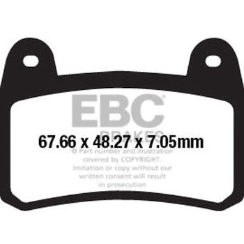 USA製 ダブルHシリーズ シンタリング ブレーキパッド フロント左側用 EBC Brakes (イービーシーブレーキ)