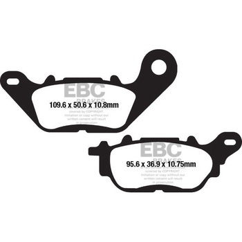USA製 ダブルHシリーズ シンタリング ブレーキパッド リア右側用 EBC Brakes (イービーシーブレーキ)