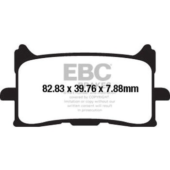 USA製 ダブルHシリーズ シンタリング ブレーキパッド フロント右側用 EBC Brakes (イービーシーブレーキ)