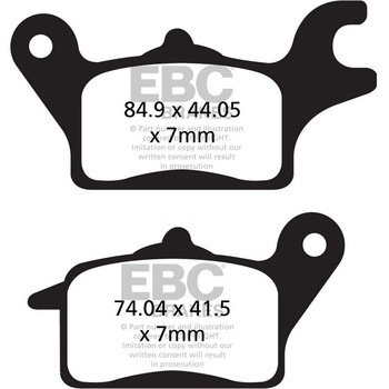 USA製 ダブルHシリーズ シンタリング ブレーキパッド フロント右側用 EBC Brakes (イービーシーブレーキ)