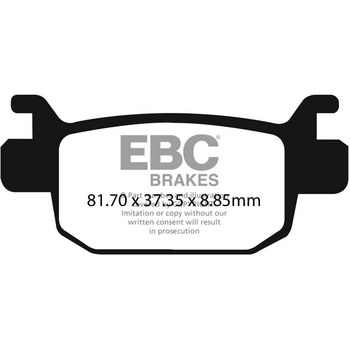USA製 ダブルHシリーズ シンタリング ブレーキパッド リア右側用 EBC Brakes (イービーシーブレーキ)