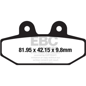 USA製 ダブルHシリーズ シンタリング ブレーキパッド リア左側用 EBC Brakes (イービーシーブレーキ)