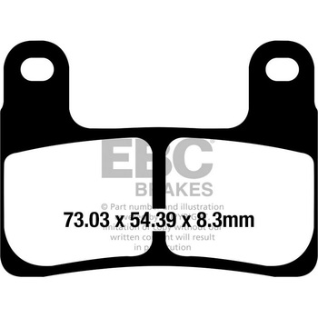 USA製 ダブルHシリーズ シンタリング ブレーキパッド フロント左側用 EBC Brakes (イービーシーブレーキ)