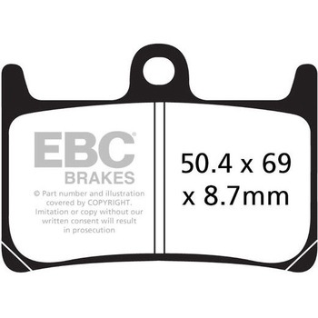 GPFAX シンタリング ロード ブレーキパッド フロント左側用 EBC Brakes (イービーシーブレーキ)
