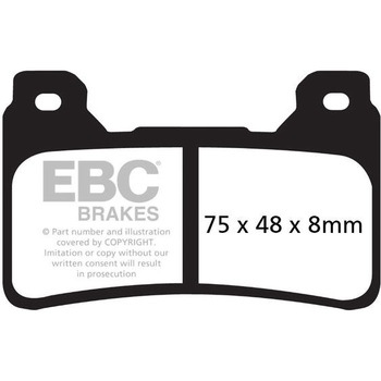 GPFAX シンタリング ロード ブレーキパッド フロント左側用 EBC Brakes (イービーシーブレーキ)