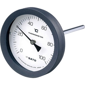 バイメタル式温度計 BM-T-100P 0～100℃ 150L 佐藤計量器製作所