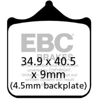 GPFAX シンタリング ロード ブレーキパッド フロント左側用 EBC Brakes (イービーシーブレーキ)