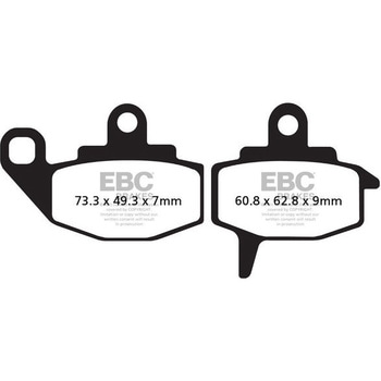 R シリーズ Heavy Duty シンタリング ブレーキパッド フロント左側用 EBC Brakes (イービーシーブレーキ)