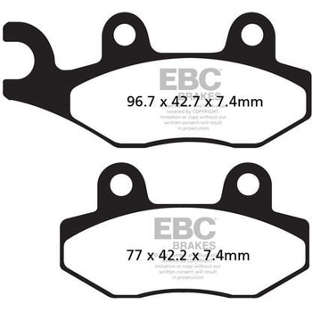 R シリーズ Heavy Duty シンタリング ブレーキパッド フロント右側用 - EBC Brakes (イービーシーブレーキ)