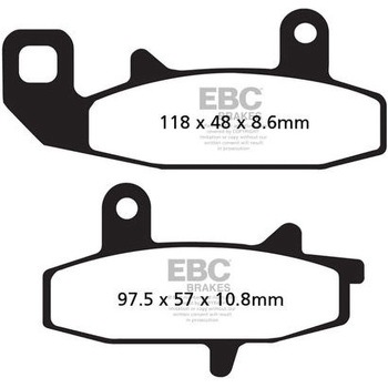 R シリーズ Heavy Duty シンタリング ブレーキパッド フロント左側用 EBC Brakes (イービーシーブレーキ)