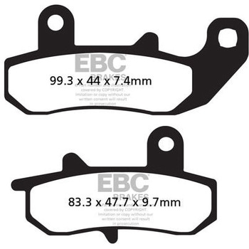 R シリーズ Heavy Duty シンタリング ブレーキパッド リア左側用 EBC Brakes (イービーシーブレーキ)