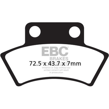 FA232R R シリーズ Heavy Duty シンタリング ブレーキパッド リア左側用 EBC Brakes (イービーシーブレーキ) 43850697