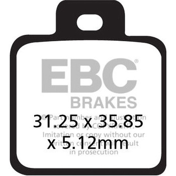 FA282R R シリーズ Heavy Duty シンタリング ブレーキパッド リア左側用 EBC Brakes (イービーシーブレーキ) 43850758