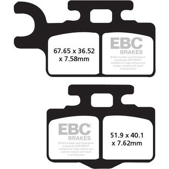 R シリーズ Heavy Duty シンタリング ブレーキパッド フロント左側用 EBC Brakes (イービーシーブレーキ)