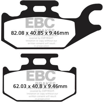 R シリーズ Heavy Duty シンタリング ブレーキパッド フロント左側用 EBC Brakes (イービーシーブレーキ)