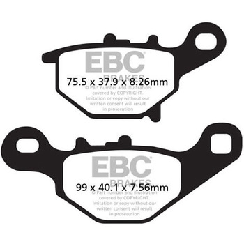 R シリーズ Heavy Duty シンタリング ブレーキパッド リア右側用 EBC Brakes (イービーシーブレーキ)