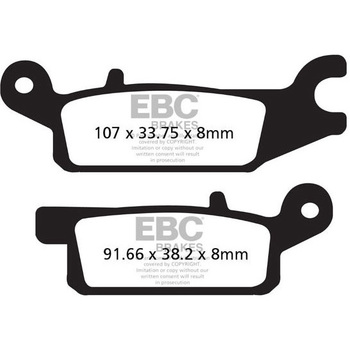 R シリーズ Heavy Duty シンタリング ブレーキパッド フロント左側用 EBC Brakes (イービーシーブレーキ)