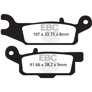 R シリーズ Heavy Duty シンタリング ブレーキパッド リア右側用 EBC Brakes (イービーシーブレーキ)