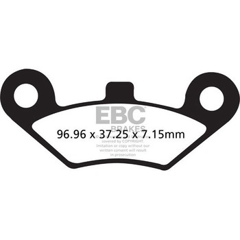 R シリーズ Heavy Duty シンタリング ブレーキパッド フロント左側用 EBC Brakes (イービーシーブレーキ)