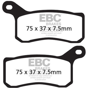 R シリーズ Heavy Duty シンタリング ブレーキパッド フロント左側用 EBC Brakes (イービーシーブレーキ)