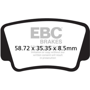 R シリーズ Heavy Duty シンタリング ブレーキパッド リア右側用 EBC Brakes (イービーシーブレーキ)