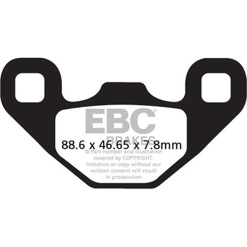 R シリーズ Heavy Duty シンタリング ブレーキパッド リア左側用 EBC Brakes (イービーシーブレーキ)