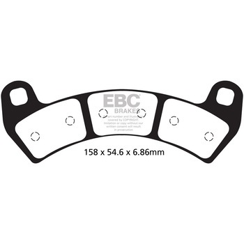 R シリーズ Heavy Duty シンタリング ブレーキパッド フロント左側用 EBC Brakes (イービーシーブレーキ)