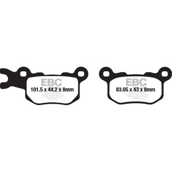 R シリーズ Heavy Duty シンタリング ブレーキパッド リア右側用 EBC Brakes (イービーシーブレーキ)