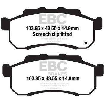R シリーズ Heavy Duty シンタリング ブレーキパッド フロント左側用 EBC Brakes (イービーシーブレーキ)