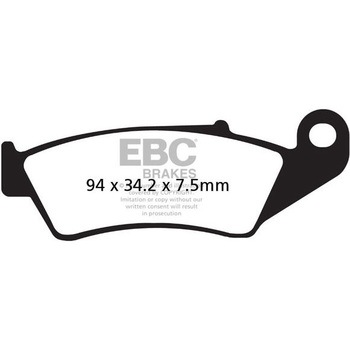 MXS オフロード Raceシンタリング パッド フロント左側用 EBC Brakes (イービーシーブレーキ)