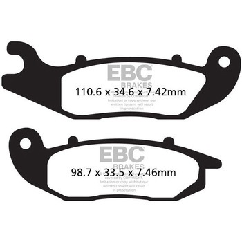 MXS オフロード Raceシンタリング パッド フロント左側用 EBC Brakes (イービーシーブレーキ)