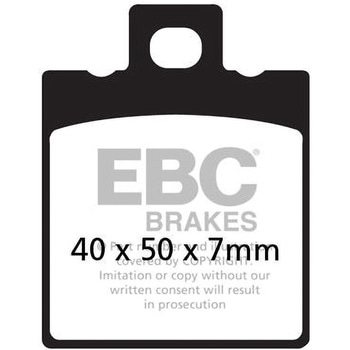 カーボン TT パッド Enduro/MX バイク フロント左側用 EBC Brakes (イービーシーブレーキ)