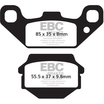 FA128TT �J�[�{�� TT �p�b�h Enduro/MX �o�C�N �t�����g�����p EBC Brakes (�C�[�r�[�V�[�u���[�L) 43852009