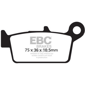 カーボン TT パッド Enduro/MX バイク リア右側用 EBC Brakes (イービーシーブレーキ)