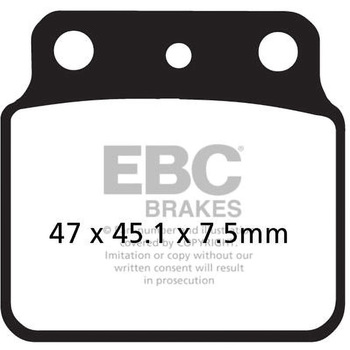 カーボン TT パッド Enduro/MX バイク リア左側用 EBC Brakes (イービーシーブレーキ)