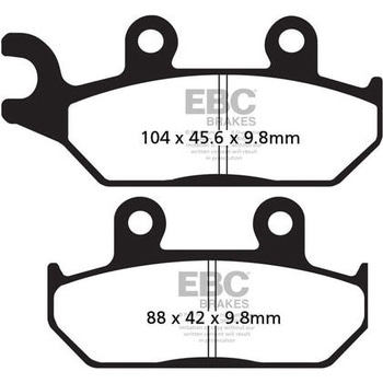 FA172TT �J�[�{�� TT �p�b�h Enduro/MX �o�C�N �t�����g�����p EBC Brakes (�C�[�r�[�V�[�u���[�L) 43852106