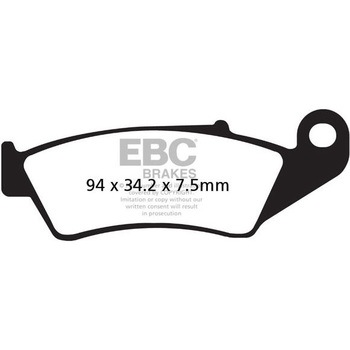 FA185TT �J�[�{�� TT �p�b�h Enduro/MX �o�C�N �t�����g�����p EBC Brakes (�C�[�r�[�V�[�u���[�L) 43852124