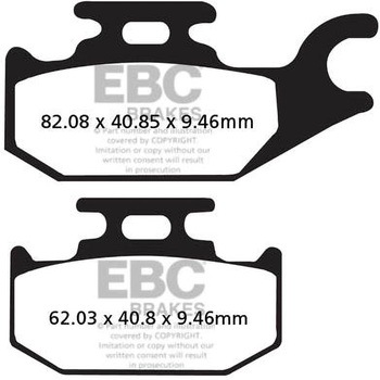 FA307TT �J�[�{�� TT �p�b�h Enduro/MX �o�C�N �t�����g�����p EBC Brakes (�C�[�r�[�V�[�u���[�L) 43852246