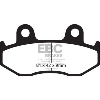 カーボン TT パッド Enduro/MX バイク リア右側用 EBC Brakes (イービーシーブレーキ)
