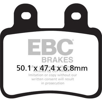カーボン TT パッド Enduro/MX バイク リア左側用 EBC Brakes (イービーシーブレーキ)