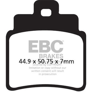 カーボン TT パッド Enduro/MX バイク リア左側用 EBC Brakes (イービーシーブレーキ)
