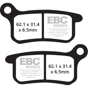 FA357TT �J�[�{�� TT �p�b�h Enduro/MX �o�C�N �t�����g�����p EBC Brakes (�C�[�r�[�V�[�u���[�L) 43852350