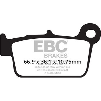 カーボン TT パッド Enduro/MX バイク リア左側用 EBC Brakes (イービーシーブレーキ)