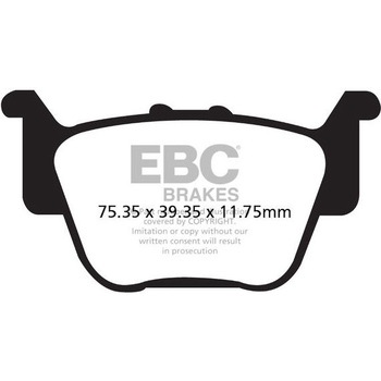 カーボン TT パッド Enduro/MX バイク リア左側用 EBC Brakes (イービーシーブレーキ)