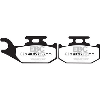 カーボン TT パッド Enduro/MX バイク フロント右側用 - EBC Brakes (イービーシーブレーキ)
