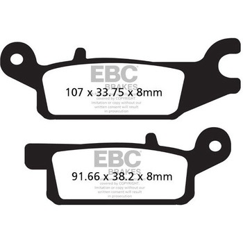 FA443TT �J�[�{�� TT �p�b�h Enduro/MX �o�C�N �t�����g�����p EBC Brakes (�C�[�r�[�V�[�u���[�L) 43852517
