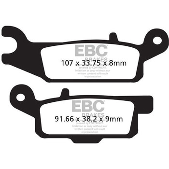 カーボン TT パッド Enduro/MX バイク リア右側用 EBC Brakes (イービーシーブレーキ)