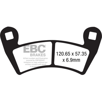 FA452TT �J�[�{�� TT �p�b�h Enduro/MX �o�C�N �t�����g�����p EBC Brakes (�C�[�r�[�V�[�u���[�L) 43852569