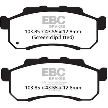 カーボン TT パッド Enduro/MX バイク フロント右側用 - EBC Brakes (イービーシーブレーキ)