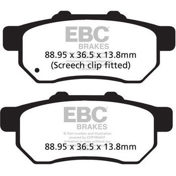 カーボン TT パッド Enduro/MX バイク リア右側用 EBC Brakes (イービーシーブレーキ)